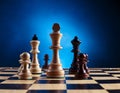 Chess, this photo was taken with blue screen Royalty Free Stock Photo