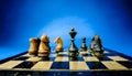 Chess, this photo was taken with blue screen Royalty Free Stock Photo