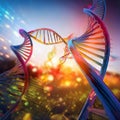 DNA background. DNA abstract background - 3d render Royalty Free Stock Photo