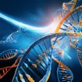 DNA background. DNA abstract background - 3d render Royalty Free Stock Photo
