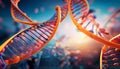 DNA background. DNA abstract background - 3d render Royalty Free Stock Photo