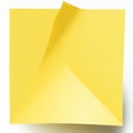 Yellow blank post-it notes isolated on white Royalty Free Stock Photo