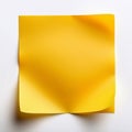 Yellow blank post-it notes isolated on white Royalty Free Stock Photo