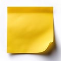 Yellow blank post-it notes isolated on white Royalty Free Stock Photo
