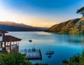 Coatepeque Lake â Volcanic Crater Lake with Deep Blue Waters Royalty Free Stock Photo