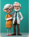 Senior with broken arm and dokter ca Royalty Free Stock Photo