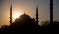 A silhoutte from Istanbul. A mosque silhouette from Istanbul Royalty Free Stock Photo
