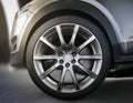 Detailed car wheel and tire (3d render) Royalty Free Stock Photo