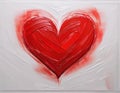 Red heart on white abstract illustration. Red heart. Abstract illustration Royalty Free Stock Photo