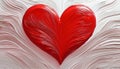 Red heart on white abstract illustration. Red heart. Abstract illustration Royalty Free Stock Photo