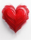 Red heart on white abstract illustration. Red heart. Abstract illustration Royalty Free Stock Photo