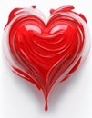 Red heart on white abstract illustration. Red heart. Abstract illustration Royalty Free Stock Photo