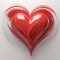 Red heart on white abstract illustration. Red heart. Abstract illustration Royalty Free Stock Photo