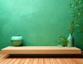 Serene Green Room Display Royalty Free Stock Photo