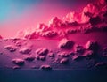 Pink AI Generated Landscape Royalty Free Stock Photo