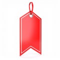 A shiny red 3d label isolated over white background Royalty Free Stock Photo