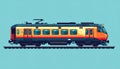A vector image of a train. This vector is very good for design that needs transportation Royalty Free Stock Photo