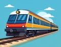 A vector image of a train. This vector is very good for design that needs transportation Royalty Free Stock Photo