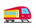 A vector image of a train. This vector is very good for design that needs transportation Royalty Free Stock Photo