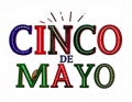 Cinco de Mayo sign vector drawing on a white background. Royalty Free Stock Photo