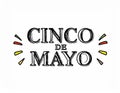 Cinco de Mayo sign vector drawing on a white background. Royalty Free Stock Photo