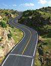 Twisty road. 3d rendered illustration Royalty Free Stock Photo