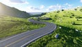 Twisty road. 3d rendered illustration Royalty Free Stock Photo