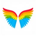 Infinity with rainbow butterfly on black background. Multicolor, bright, symbol of infinity Royalty Free Stock Photo