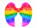 Infinity with rainbow butterfly on black background. Multicolor, bright, symbol of infinity Royalty Free Stock Photo