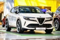 White electric SUV car Alfa Romeo Junior Royalty Free Stock Photo