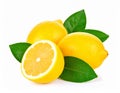 Lemon on the with isolated background Royalty Free Stock Photo