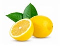 Lemon on the with isolated background Royalty Free Stock Photo