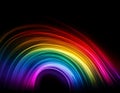 Rainbow of lights on black Royalty Free Stock Photo