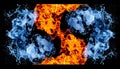 Fire & ice design. Fire and Ice design on black Royalty Free Stock Photo
