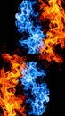 Fire & ice design. Fire and Ice design on black Royalty Free Stock Photo