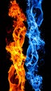 Fire & ice design. Fire and Ice design on black Royalty Free Stock Photo