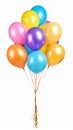 Colorful balloons isolated on white Royalty Free Stock Photo