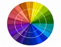 Color wheel isolated on white- 3D render Royalty Free Stock Photo