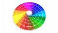 Color wheel isolated on white- 3D render Royalty Free Stock Photo