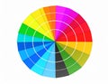 Color wheel isolated on white- 3D render Royalty Free Stock Photo