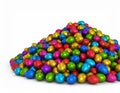 Pile of colorful Easter eggs isolated on white - 3d render Royalty Free Stock Photo