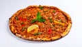 Lahmacun (Turkish pizza) on white background Royalty Free Stock Photo