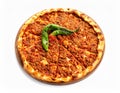 Lahmacun (Turkish pizza) on white background Royalty Free Stock Photo