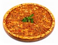 Lahmacun (Turkish pizza) on white background Royalty Free Stock Photo