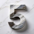 A marble numeral \
