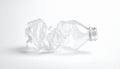 One crumpled plastic bottle isolated on white Royalty Free Stock Photo