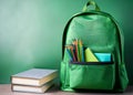 Generated image of a green backpack Royalty Free Stock Photo