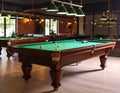 Closeup view of stylish billiard table indoors Royalty Free Stock Photo