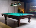 Closeup view of stylish billiard table indoors Royalty Free Stock Photo