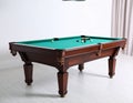 Closeup view of stylish billiard table indoors Royalty Free Stock Photo